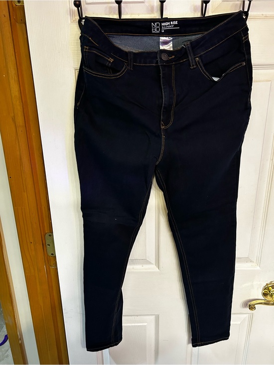 NOBO Denim - NOBO High-Rise Black Stretch Jeans with Contrast Stitching